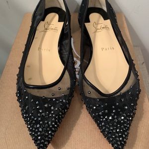 Christian Louboutin crystal embellished flats